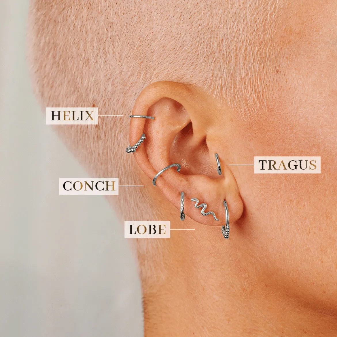 Radiant Click Piercing Silber