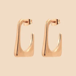 Rectangle Hoops Roségold