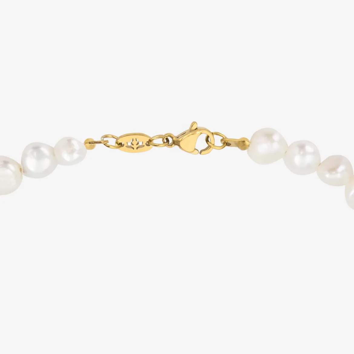 Retro Love Pearl Necklace Gold