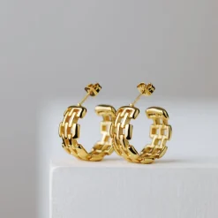 Reverie Hoop Studs Silber