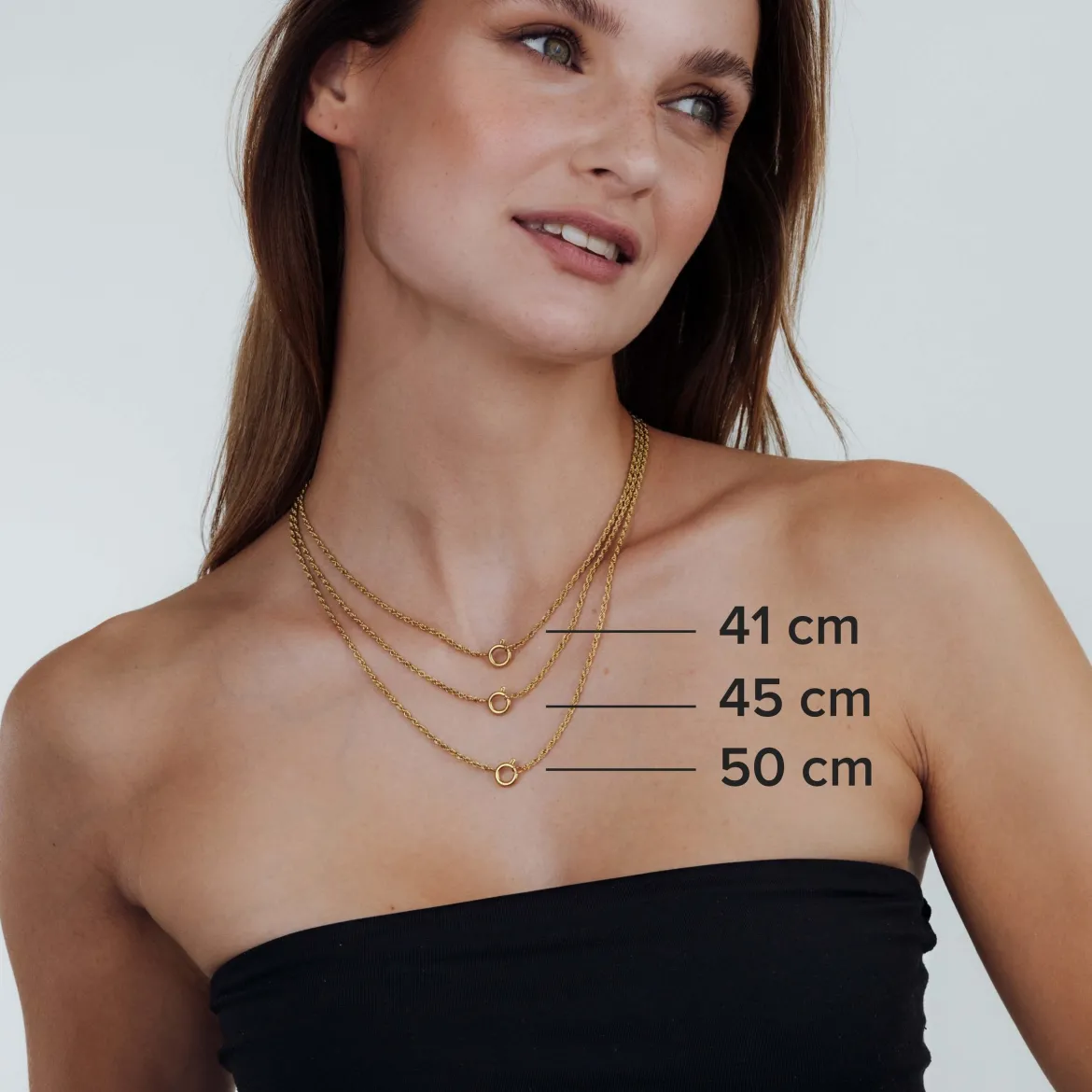 Rope Chain Charm Necklace Set
