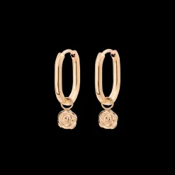 Rose Oval Hoop Set Baby Roségold