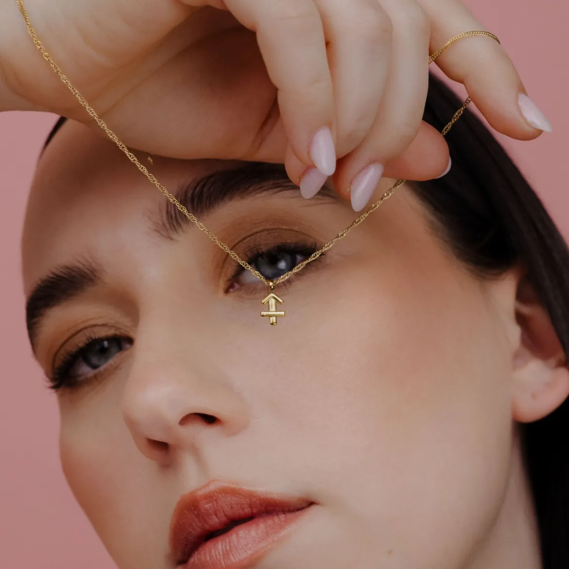 Sagittarius Bubble Necklace Gold