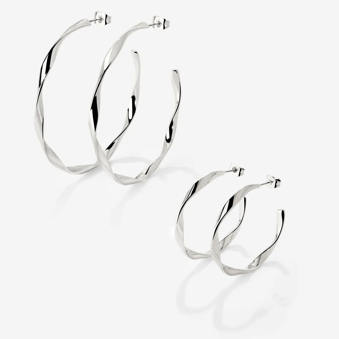 Sahira Hoop Bundle Silber