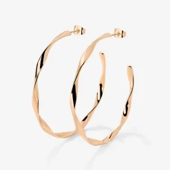 Sahira Hoop Studs Large Roségold