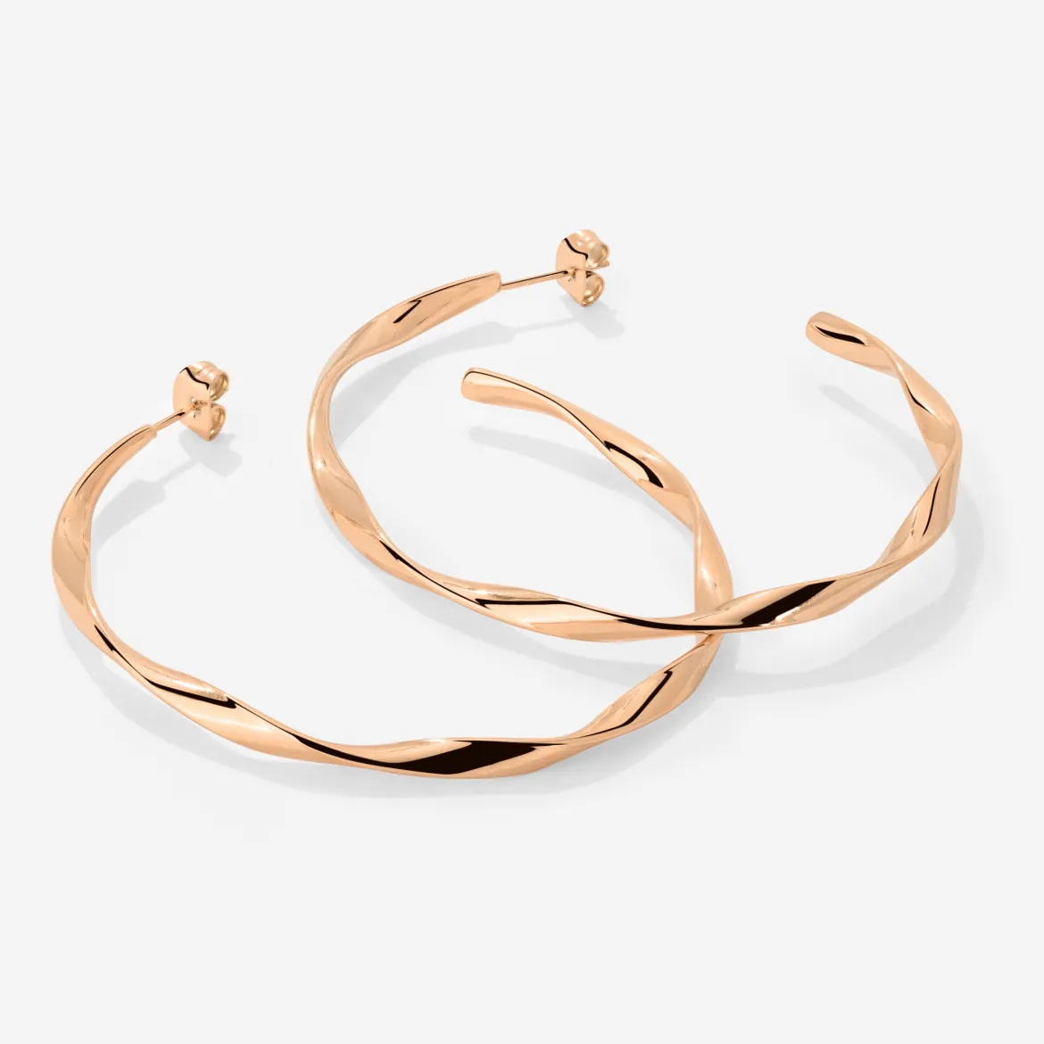 Sahira Hoop Studs Large Roségold
