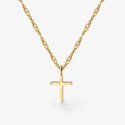 Saints Cross Necklace Gold