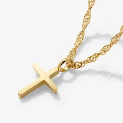 Saints Cross Necklace Gold
