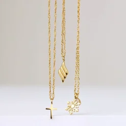 Saints Cross Necklace Gold