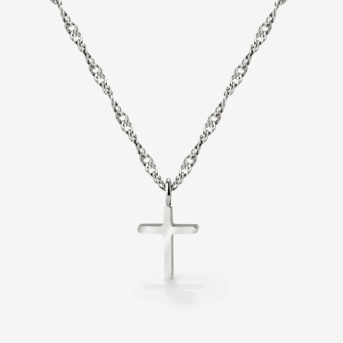 Saints Cross Necklace Silber