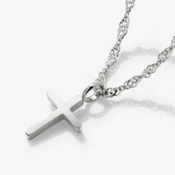 Saints Cross Necklace Silber