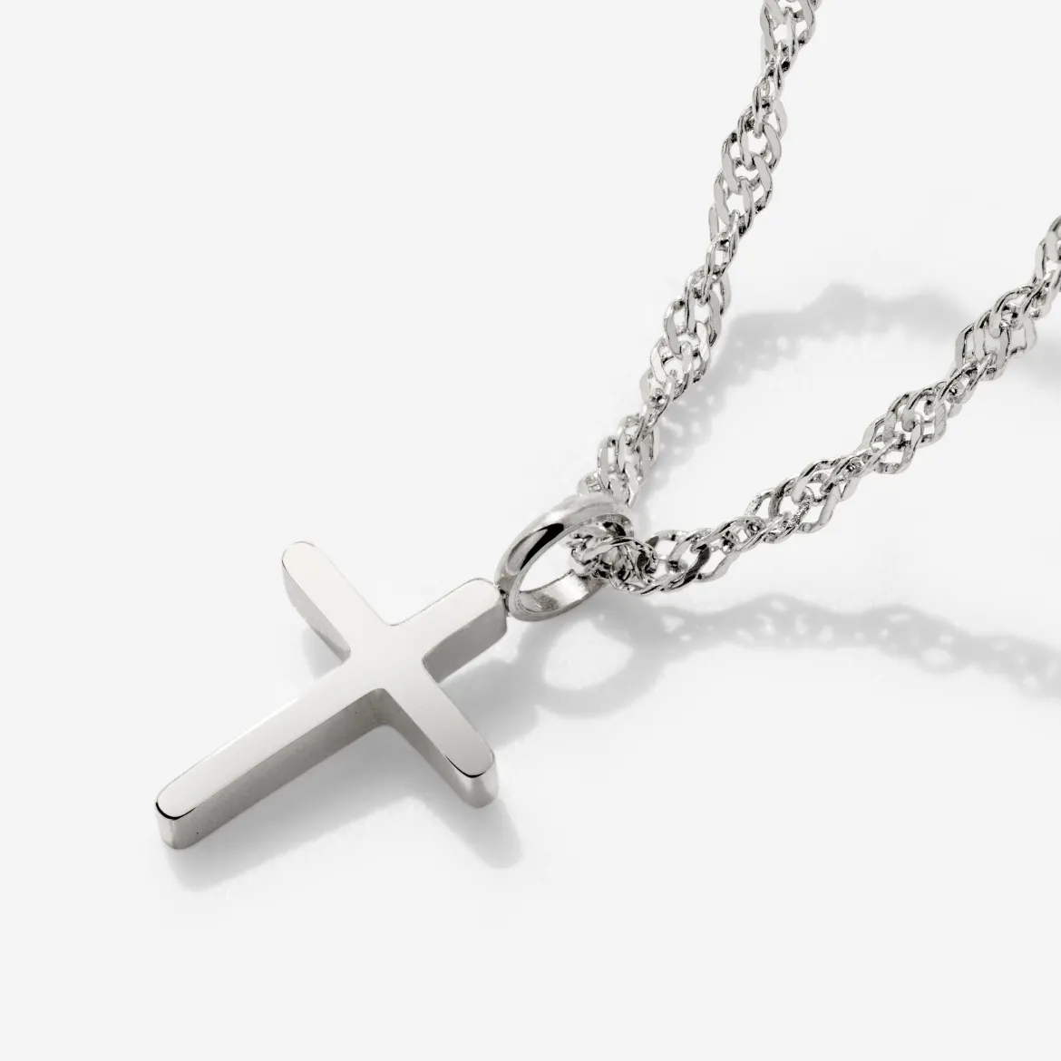 Saints Cross Necklace Silber