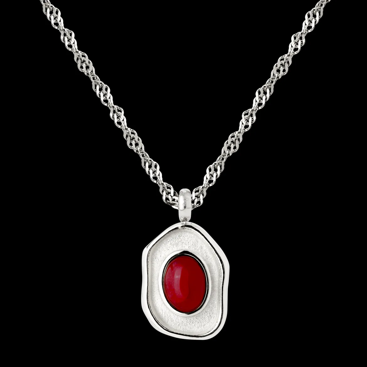 Scarlet Treasure Necklace Silber