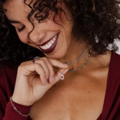Scarlet Treasure Necklace Silber