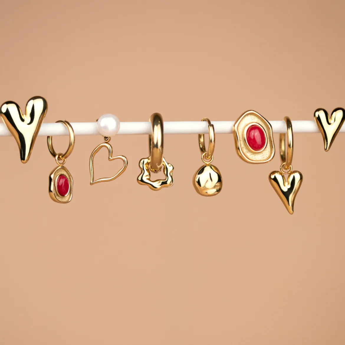 Scarlet Treasure Studs Gold