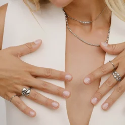 Sculpted Touch Ring Silber