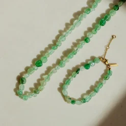 Sea Glass Necklace Gold