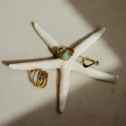 Sea Glass Ring Gold