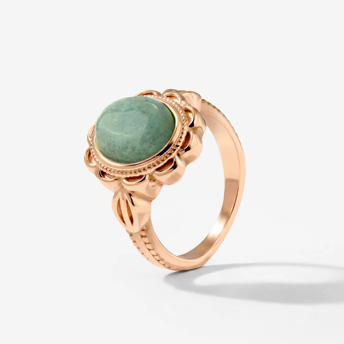 Sea Glass Ring Roségold