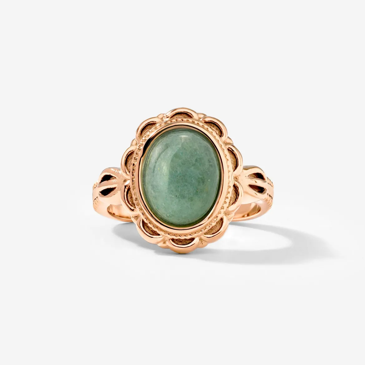 Sea Glass Ring Roségold