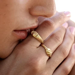 Sea Shell Ring Gold