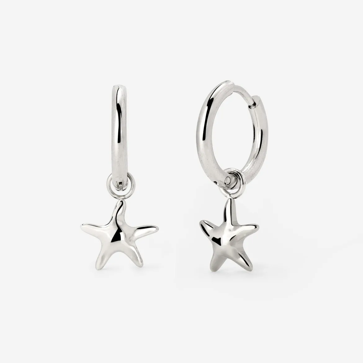Sea Star Hoop Set Small Silber