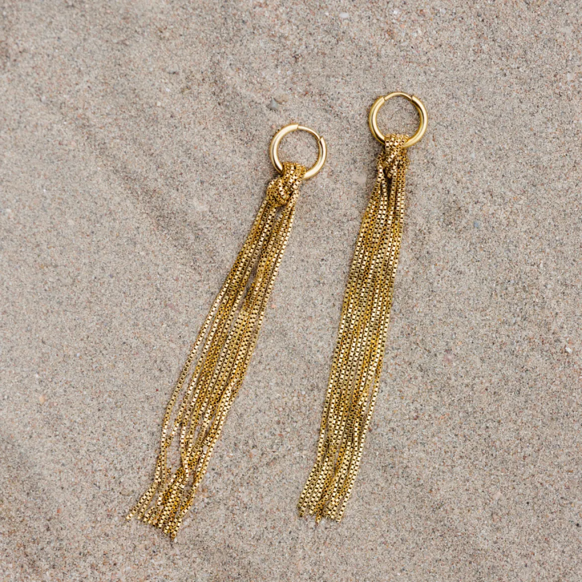 Sea Strands Hoop Set Small Roségold