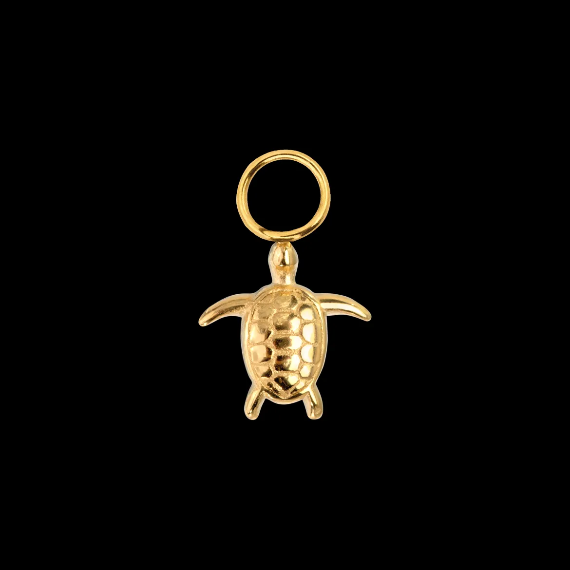 Sea Turtle Twisted Hoop Set Small Gold