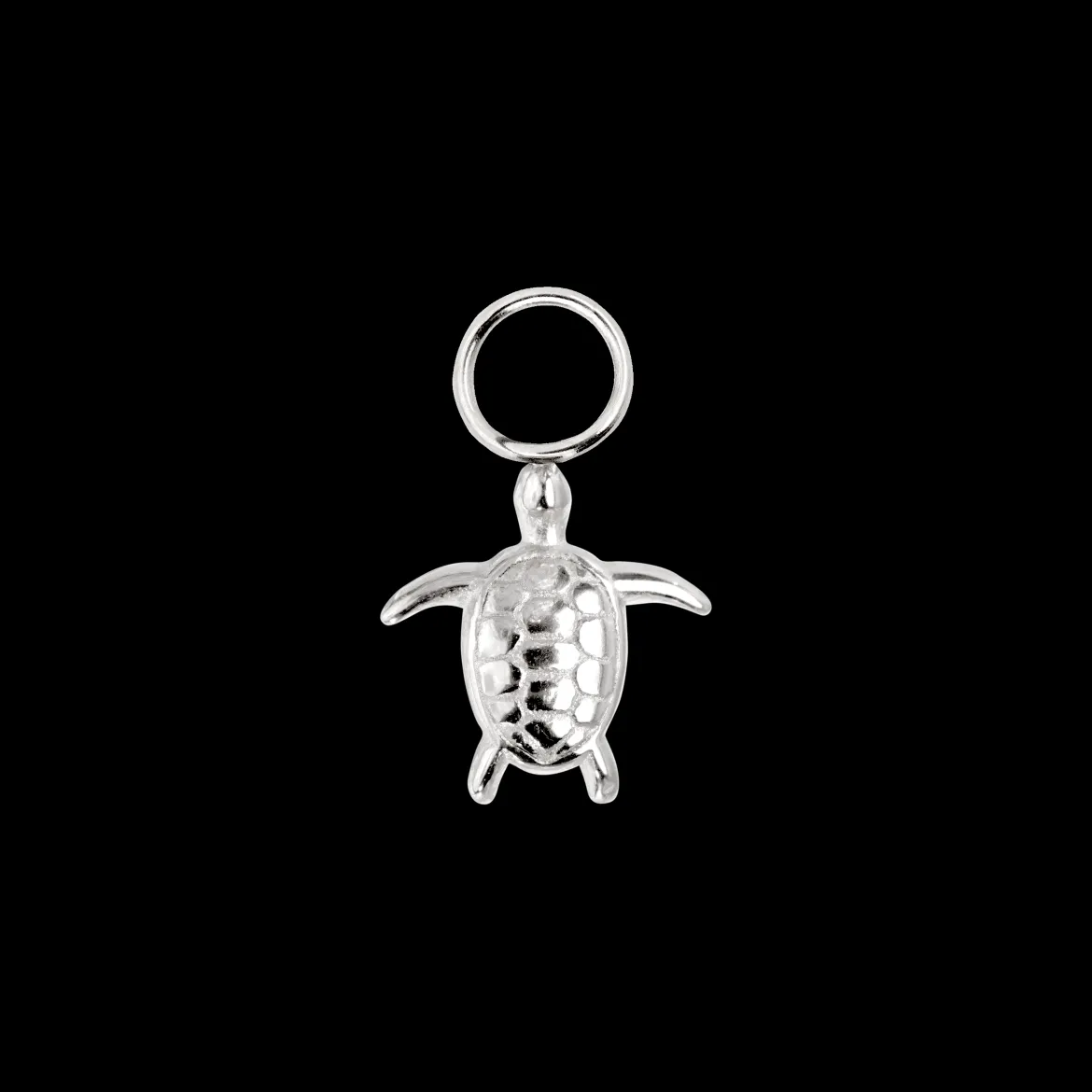 Sea Turtle Twisted Hoop Set Small Silber