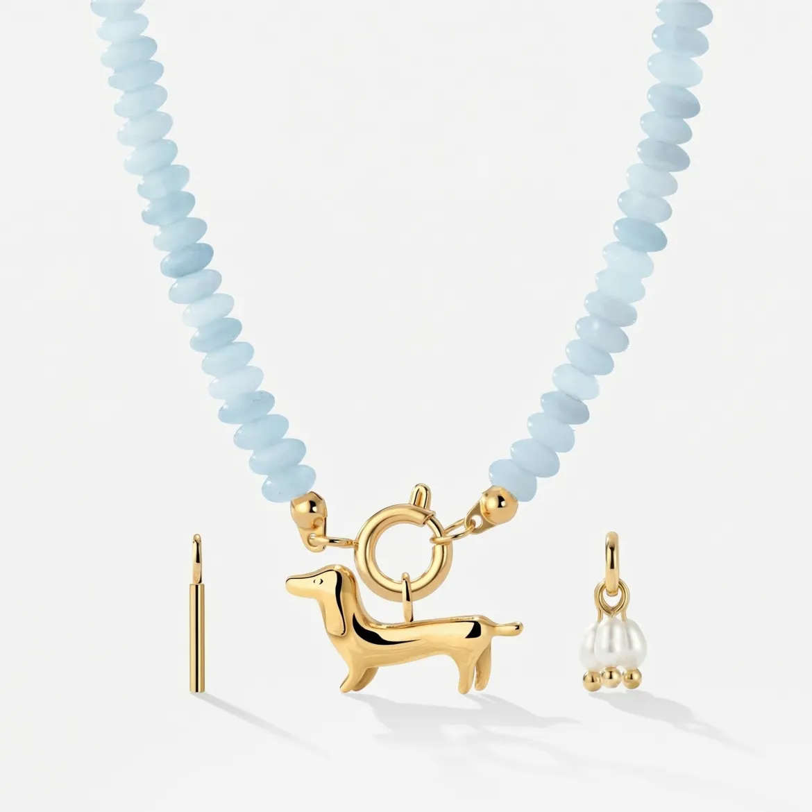 Seastone Charm Necklace Set