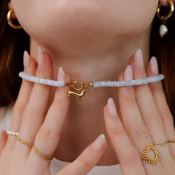 Seastone Charm Necklace Set