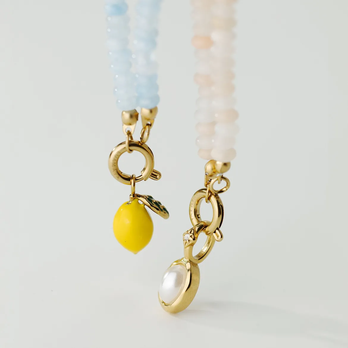 Seastone Charm Necklace Set