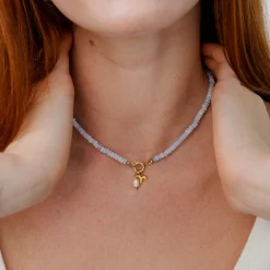 Seastone Charm Necklace Set