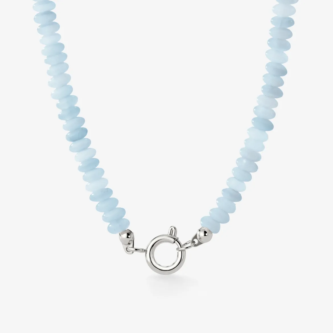 Seastone Charm Necklace Silber