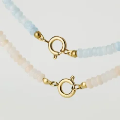 Seastone Charm Necklace Silber