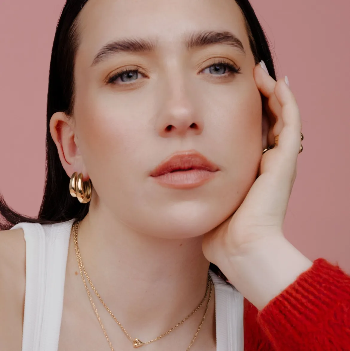 Seeker Hoops Medium Roségold