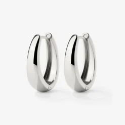Seeker Hoops Medium Silber