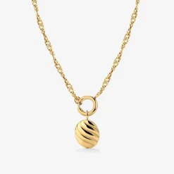 Serenity Singapore Chain Necklace Set Gold