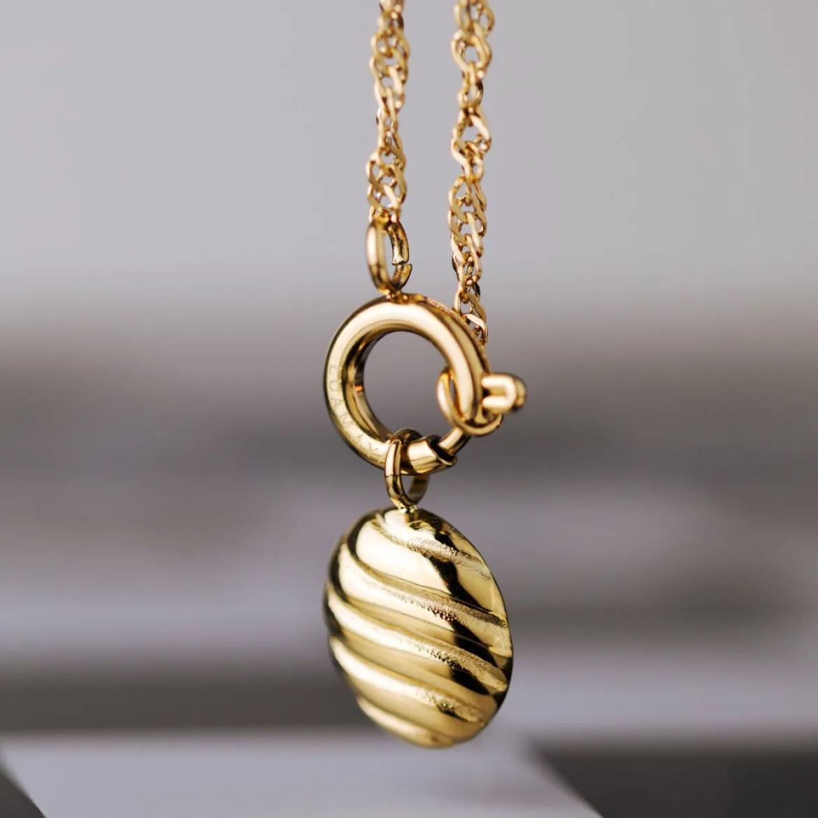 Serenity Singapore Chain Necklace Set Gold