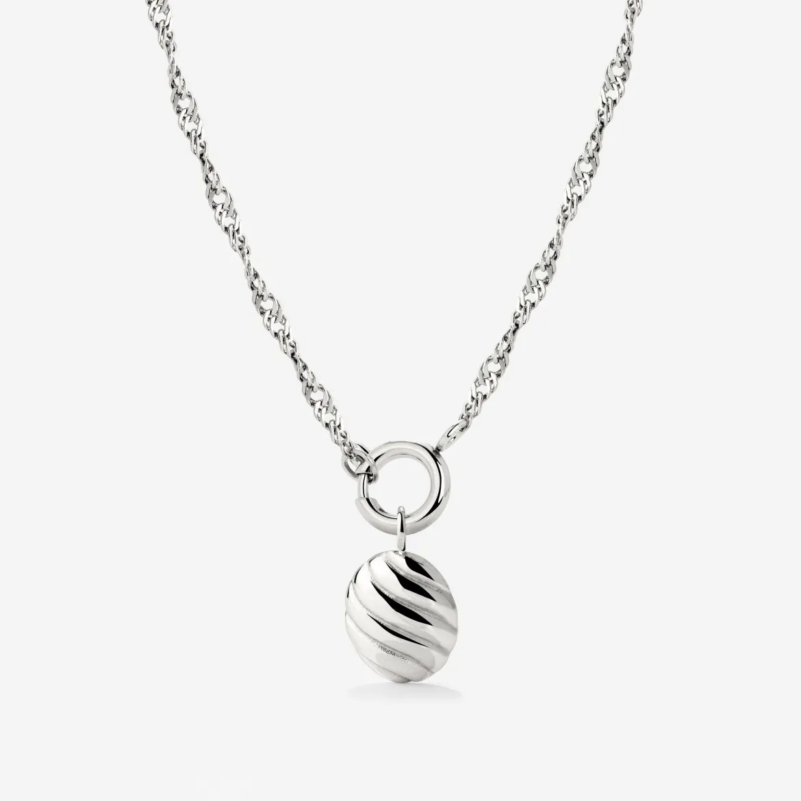 Serenity Singapore Chain Necklace Set Silber
