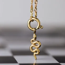 Serpent Singapore Chain Necklace Set Gold