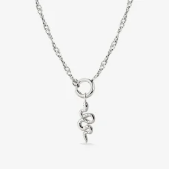 Serpent Singapore Chain Necklace Set Silber