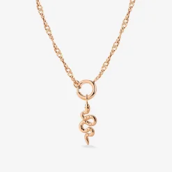 Serpent Singapore Chain Necklace Set Roségold