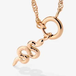 Serpent Singapore Chain Necklace Set Roségold
