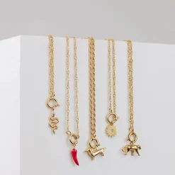 Serpent Singapore Chain Necklace Set Roségold