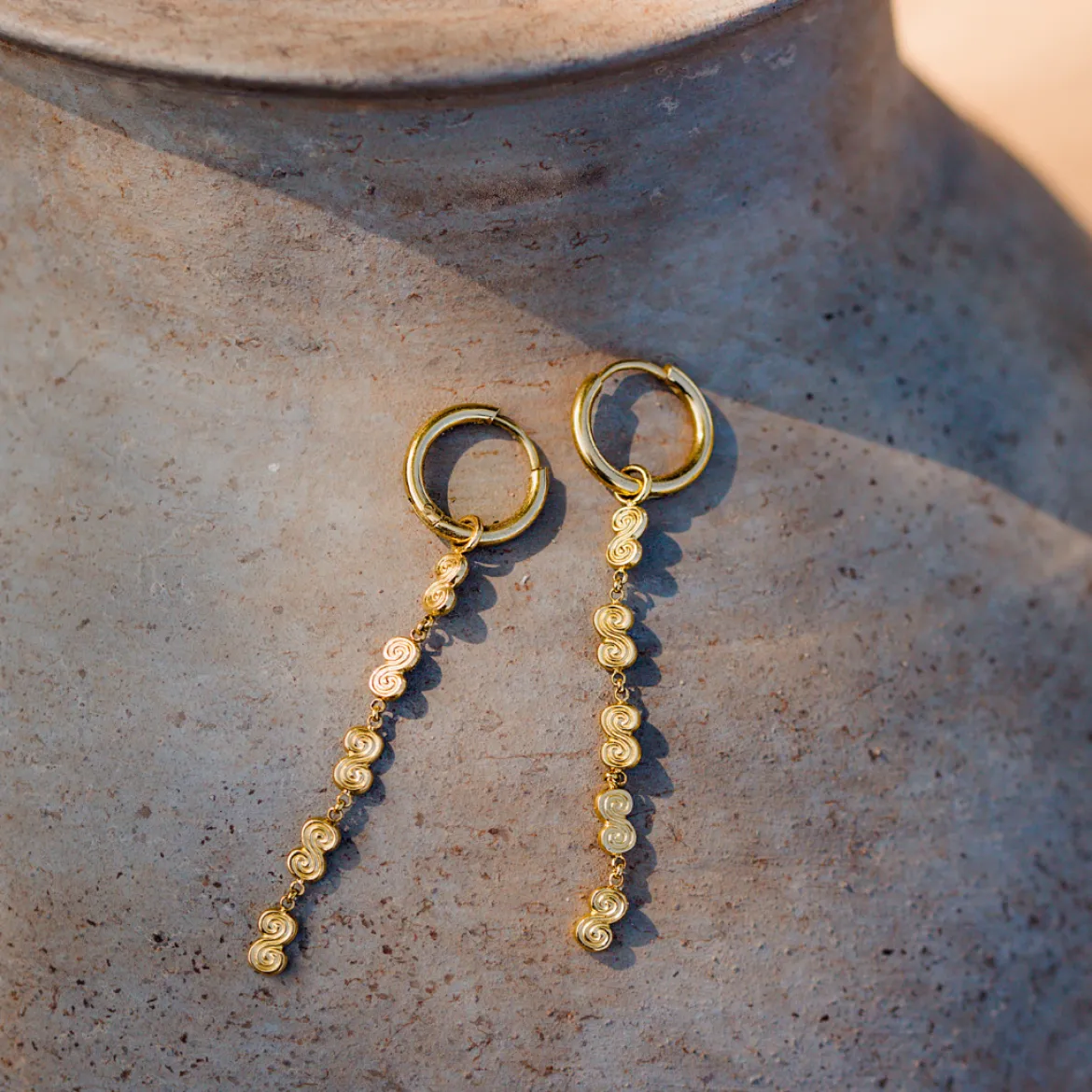Serpent's Whisper Hoop Set Small Roségold