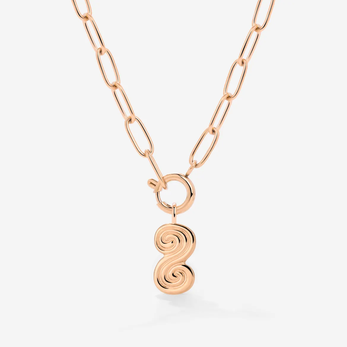 Serpent's Whisper Oval Links Necklace Set Roségold
