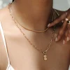 Serpent's Whisper Oval Links Necklace Set Roségold