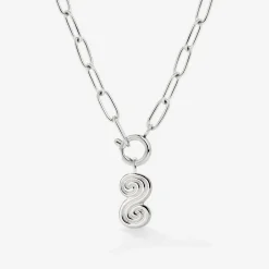 Serpent's Whisper Oval Links Necklace Set Silber