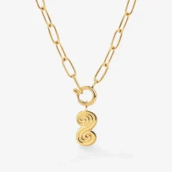 Serpent's Whisper Oval Links Necklace Set Gold